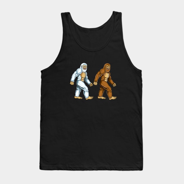 Bigfoot and Yeti best friends,Sasquatch Tank Top by Artardishop